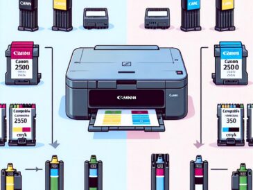 Porównanie tuszów Canon 2500 CMYK: zamienniki versus oryginalne